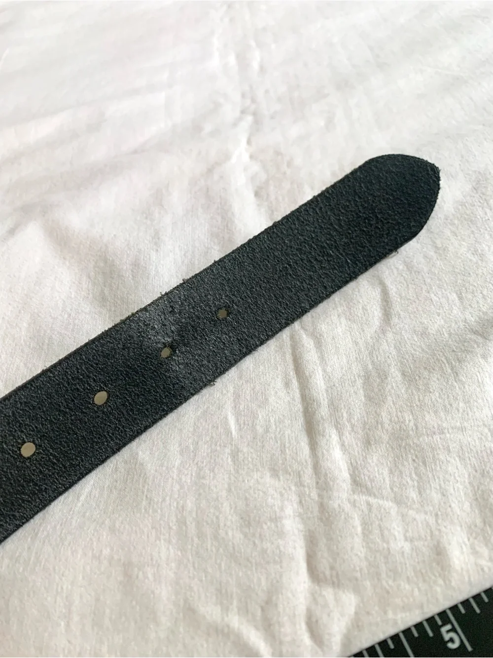 Black Leather Belt with Silver Buckle. Eddie Bauer. Size 38